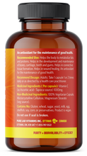 Load image into Gallery viewer, Vitamin supplement bottle with label on a white background