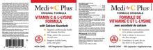 Load image into Gallery viewer, Medi-C Plus Vitamin C & L-Lysine with Calcium Ascorbate (150 veg caps)