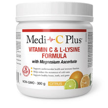 Load image into Gallery viewer, Medi-C Plus Vitamin C & L-Lysine with Magnesium Ascorbate (Citrus - 300 gr )