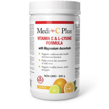 Load image into Gallery viewer, Medi-C Plus Vitamin C & L-Lysine with Magnesium Ascorbate (Citrus - 600 g)