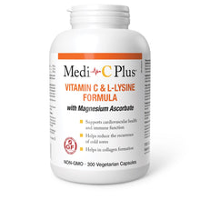 Load image into Gallery viewer, Medi-C Plus Vitamin C & L-Lysine with Magnesium (300 veg caps )