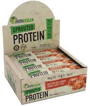 Load image into Gallery viewer, IRON VEGAN Sprouted Protein Bar Sweet & Salty Caramel (Box 12 x 64 gr)