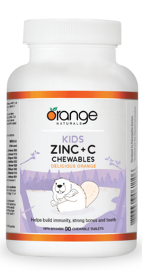 ORANGE NATURALS Kids Zinc + C (Delicious Orange - 90 tablets)