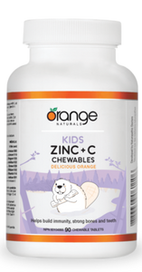 ORANGE NATURALS Kids Zinc + C (Delicious Orange - 90 tablets)