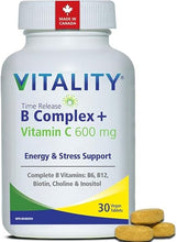 Load image into Gallery viewer, VITALITY Time Release B Complex + C 600 mg