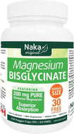 NAKA Magnesium Bisglycinate (200 mg - 90 + 30 veg caps)