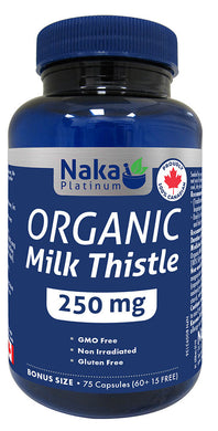 NAKA Platinum Organic Milk Thistle (250 mg - 75 veg caps)