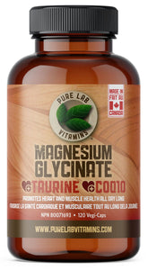 PURE LAB VITAMINS Magnesium+Taurine+CoQ10 (120 veg caps)
