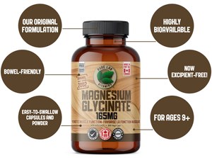 PURE LAB VITAMINS Magnesium Glycinate (120 veg caps)