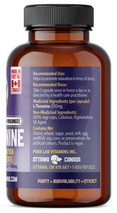 Brown supplement bottle with purple label on a white background