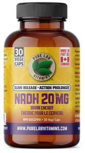 PURE LAB VITAMINS NADH 20MG (60 veg caps)