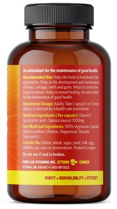 Vitamin supplement bottle with label on a white background
