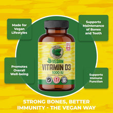 Load image into Gallery viewer, PURE LAB VITAMINS Vegan Vitamin D3 (1000 IU - 240 veg caps)