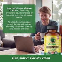 Load image into Gallery viewer, PURE LAB VITAMINS Vegan Vitamin D3 (1000 IU - 240 veg caps)