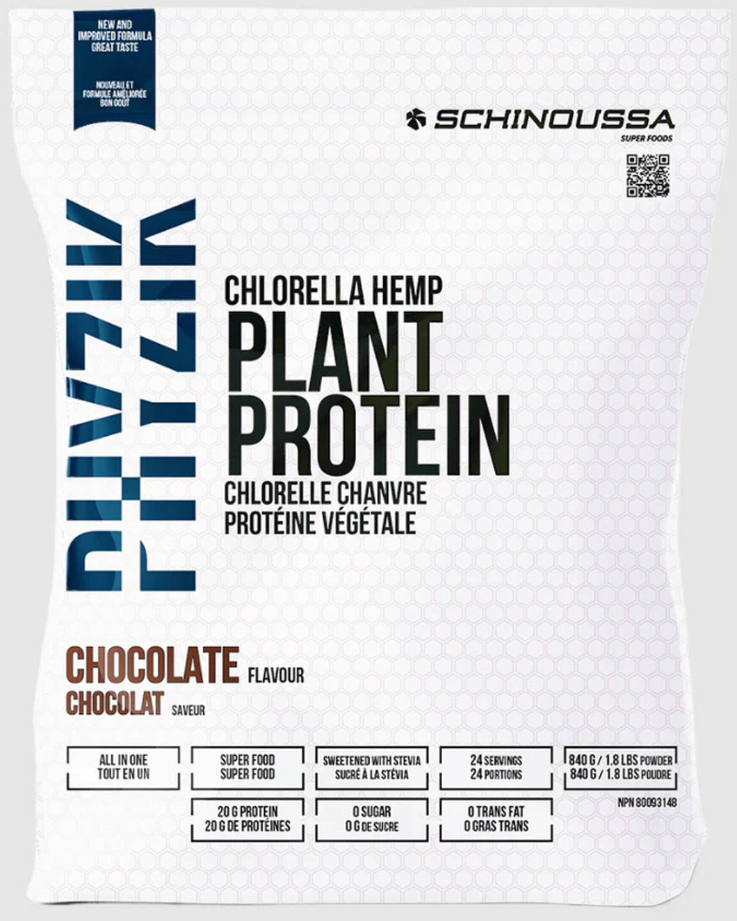 SCHINOUSSA Chlorella Hemp Plant Protein (Chocolate - 840 gr)