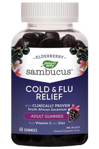 NATURES WAY Sambucus Cold & Flu Relief (60 Adult Gummies)