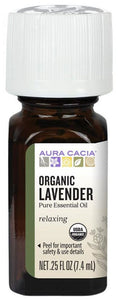 AURA CACIA Lavender Organic Essential Oil  (7.4 ml)