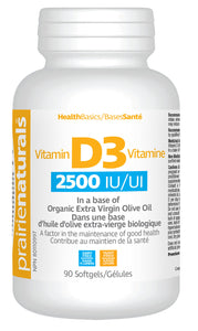 PRAIRIE NATURALS Vitamin D3 (2500 IU - 90 sgels)