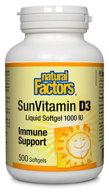 NATURAL FACTORS Vitamin D (1000 IU - 500 sgels)