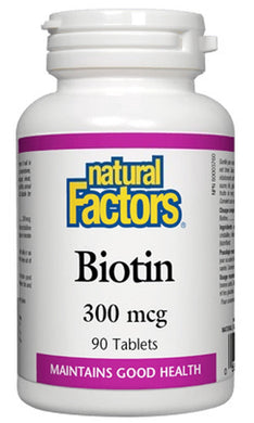 NATURAL FACTORS Biotin (300 mcg - 90 Tabs)