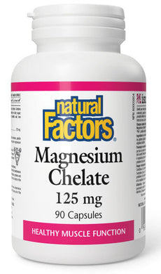 NATURAL FACTORS Magnesium Chelate (125 mg - 90 caps)