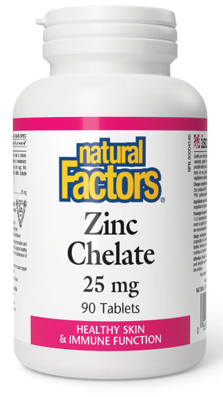 NATURAL FACTORS Zinc Chelate (25 mg - 90 tabs)