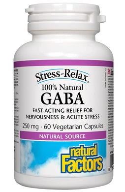 NATURAL FACTORS STRESS RELAX Gaba (250 mg - 60 veg caps)