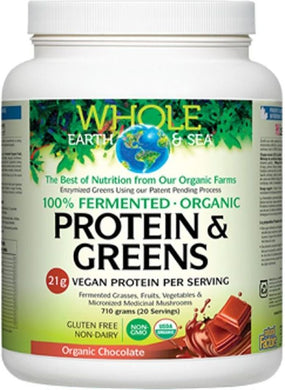 WHOLE EARTH & SEA Organic Protein &  Greens (Chocolate - 710 gr)