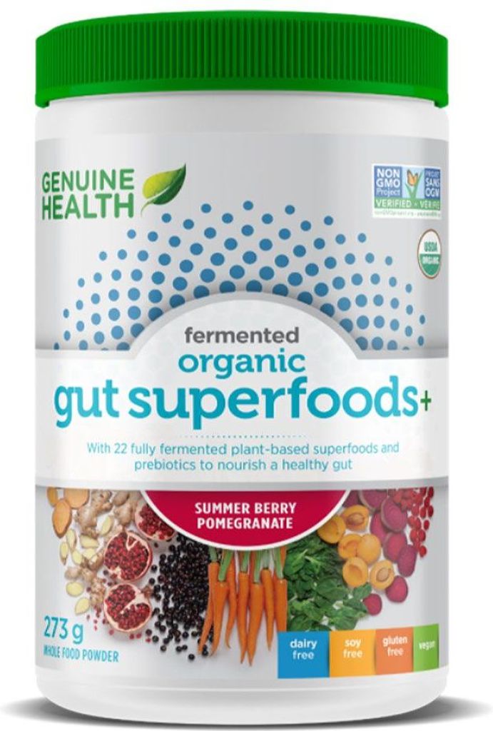 GENUINE HEALTH Organic Fermented  Gut Superfoods+ (Summer Berry Pomegranate - 273 gr)