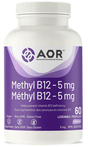 AOR Methyl B12 5 mg (60 Lozenges)