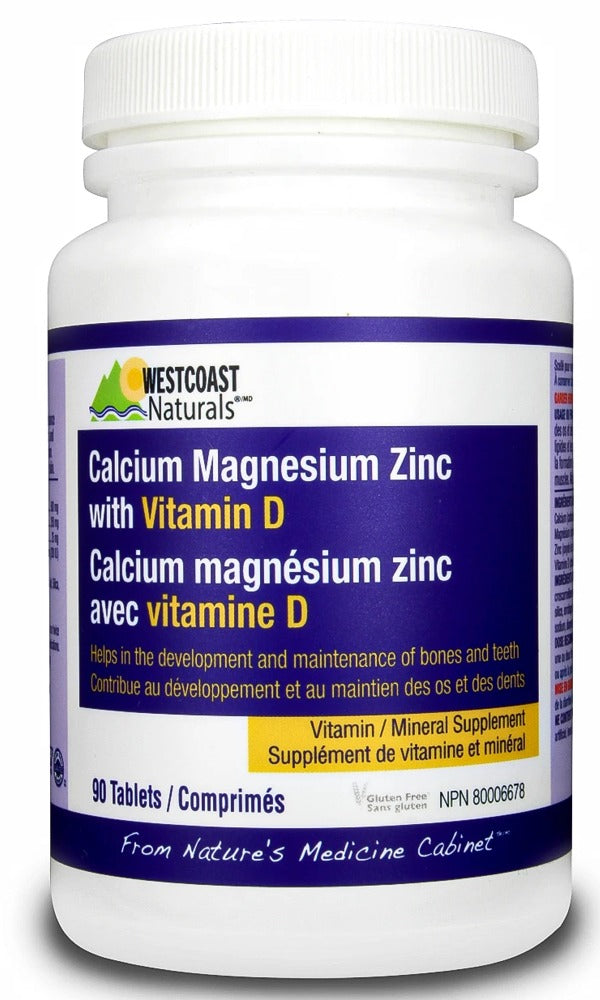 WESTCOAST NATURALS Calcium Magnesium Zinc with Vit D (200 tabs)