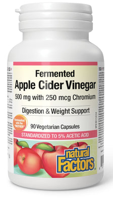 NATURAL FACTORS Fermented Apple Cider Vinegar (90 veg caps)