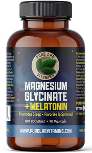 PURE LAB Magnesium Glycinate + Melatonin (90 veg caps