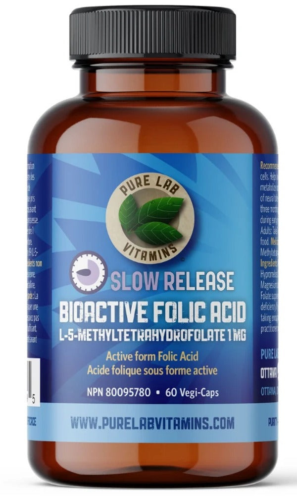 PURE LAB Bioactive Folic Acid Slow Release (60 veg caps)