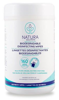 NATURA SOLUTIONS Biodegradable Disinfecting Wipes (160 wipes)