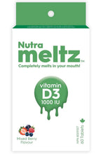 Load image into Gallery viewer, NUTRAMELTZ VITAMIN D3 1000 IU  (60 Melts)