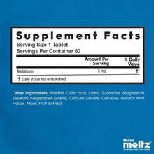 Load image into Gallery viewer, NUTRAMELTZ Melatonin (5 mg - 60 Melts)