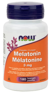 NOW Melatonin Chewable  (3 mg - 180 lozenges)
