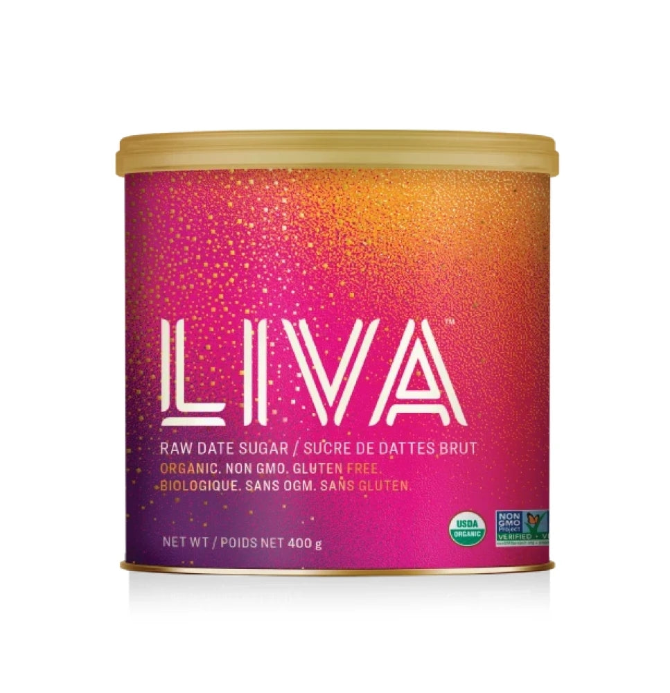 LIVA Raw Date Sugar Canister (6 x 400 gr Units)
