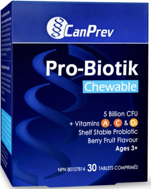 CanPrev Pro-Biotik + A, C & D3 Chewable (30 tablets)