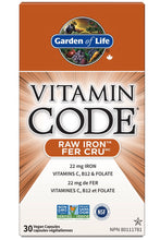 Load image into Gallery viewer, VITAMIN CODE Raw Iron (30 vcaps)